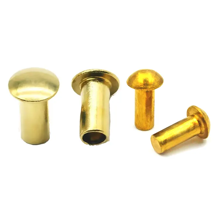 황동 버섯 머리 리벳
